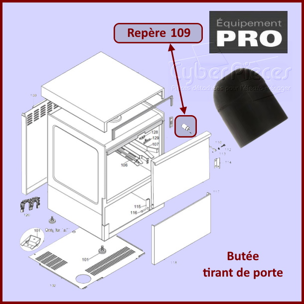 Butée tirant de porte 049286 - 504644