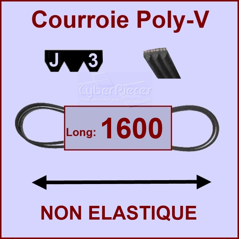Courroie 1600J3 non élastique