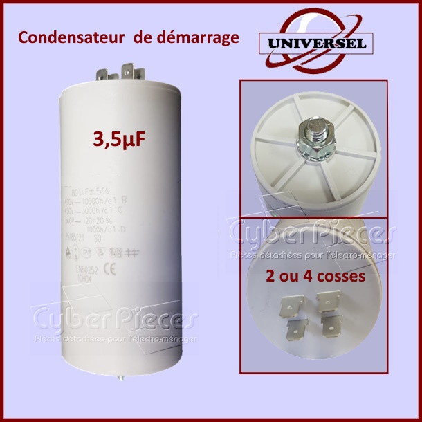 Condensateur de démarrage 3,5µF 450V