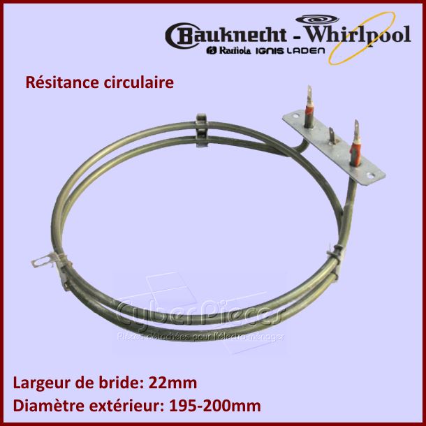 Résistance circulaire 2050W Whirlpool 481925928718
