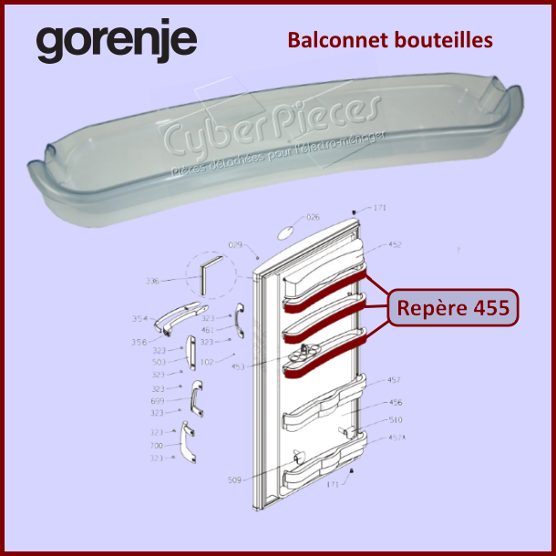 Balconnet bouteilles Gorenje 132981