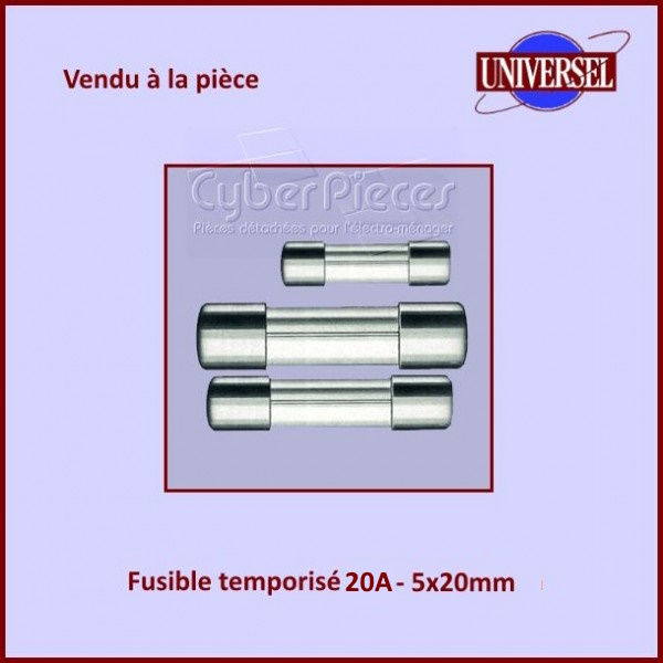 Fusible 20A TemporisÃ© 5X20mm en verre