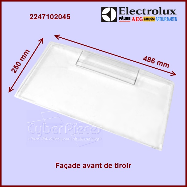 Façade avant de tiroir Electrolux 2247102045