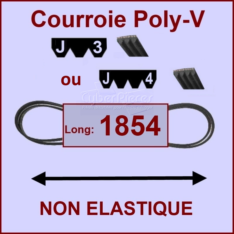 Courroie 1854J3 ou J4 non élastique
