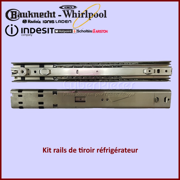 Kit rails de tiroir réfrigérateur Whirlpool 481246238294