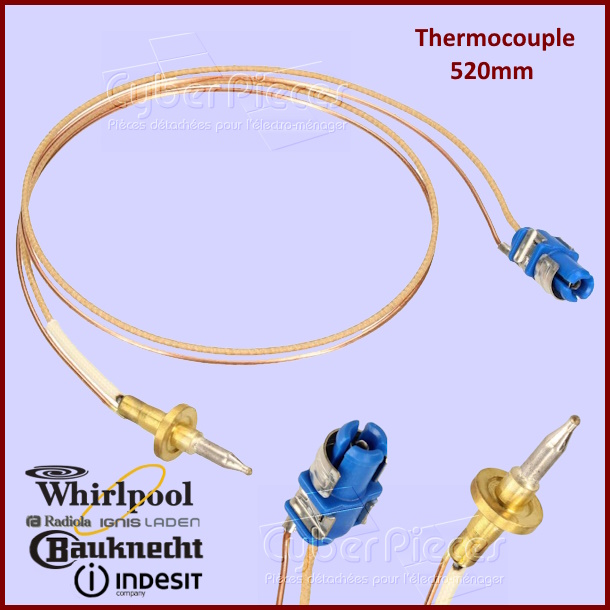 Thermocouple 520mm Whirlpool 481010566193