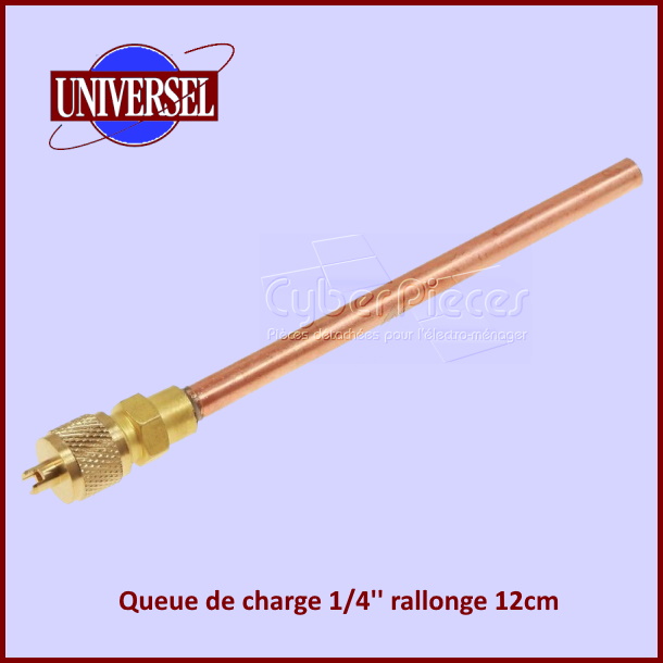 Queue de charge cuivre avec vanne Schrader 120mm Type CD8404
