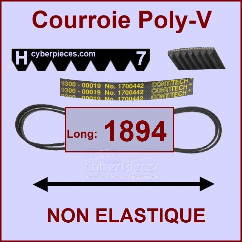 Courroie 1894H7 non élastique