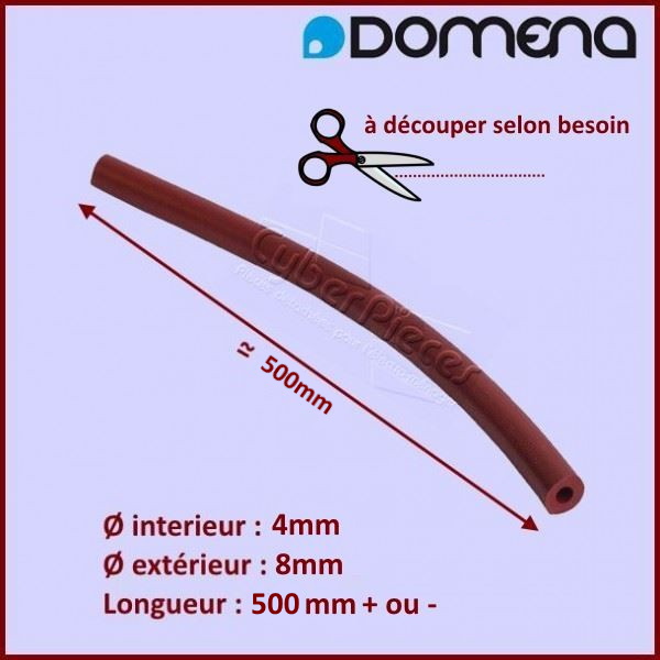 Tube Silicone 50cm environ 8x4mm DOMENA 500676354