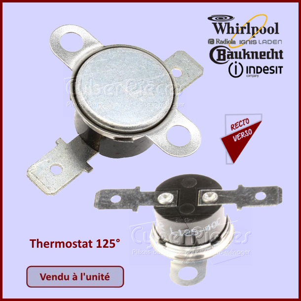 Thermostat 125° de magnetron Whirlpool 481228208006