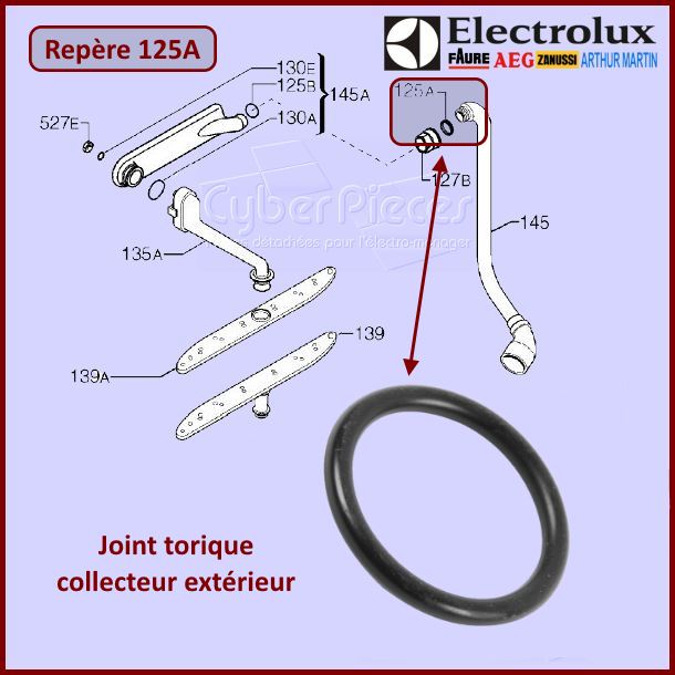 Joint collecteur extérieur Electrolux  50282650006