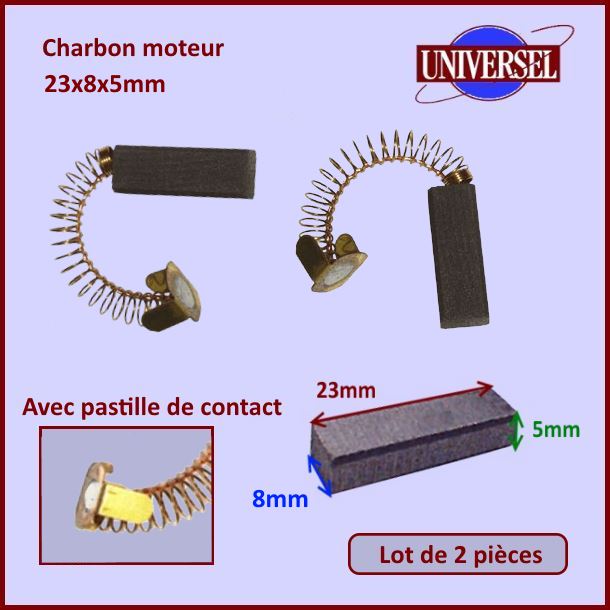 Charbon moteur 23x8x5mm