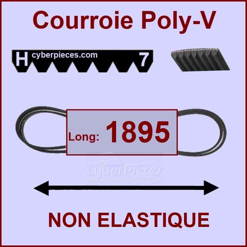 Courroie 1895H7 non élastique