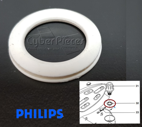 Joint de bouchon centrale vapeur Philips 423901555300
