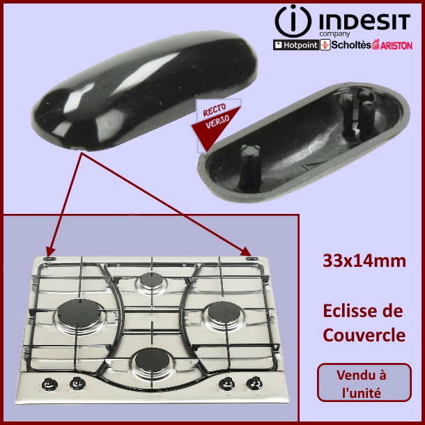 Eclisse noire de couvercle Indesit C00032682