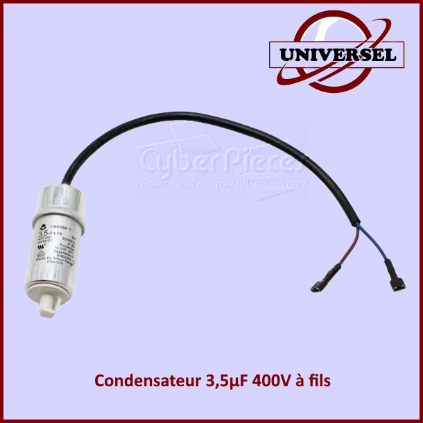 Condensateur 3,5µF (3,5MF) 400V à fils