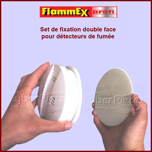 Fixation double face Ø 72 mm pour détecteurs de fumée
