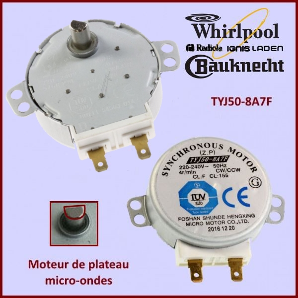 Moteur TYJ50-8A7F Whirlpool 481236158449 - 481236158419