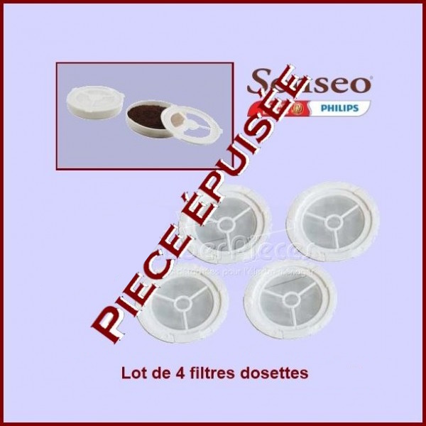Lot de 4 dosettes filtre lavable pour Senseo