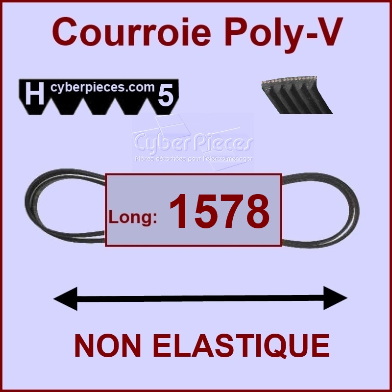 Courroie 1578H5 non élastique