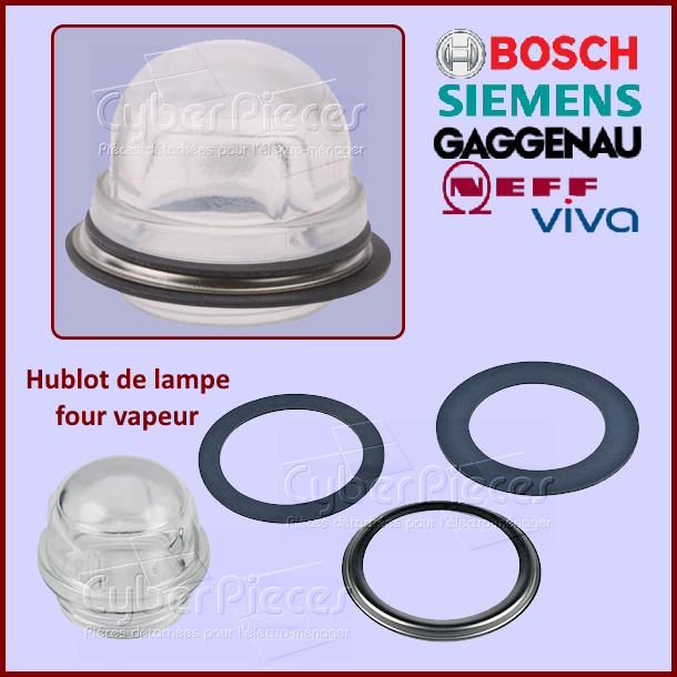 Verre de lampe four vapeur Bosch 00608656