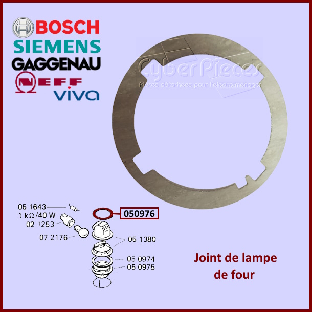 Bague joint lampe Bosch 00050976