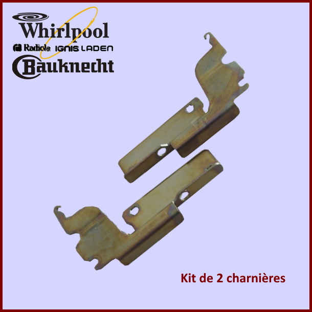 Kit de 2 charnières Whirlpool 481241718309
