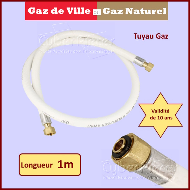 Tuyau Gaz Naturel - Gaz de Ville 1,00m - Validité 10 ans