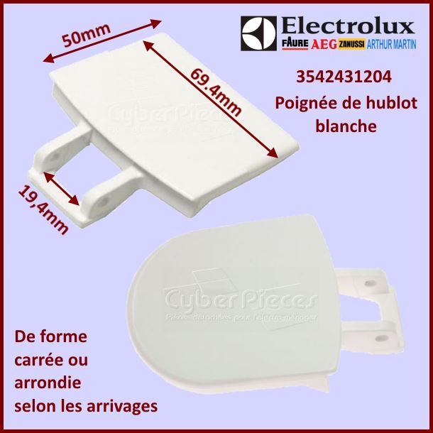 Poignée De Hublot Blanche Electrolux 3542431204