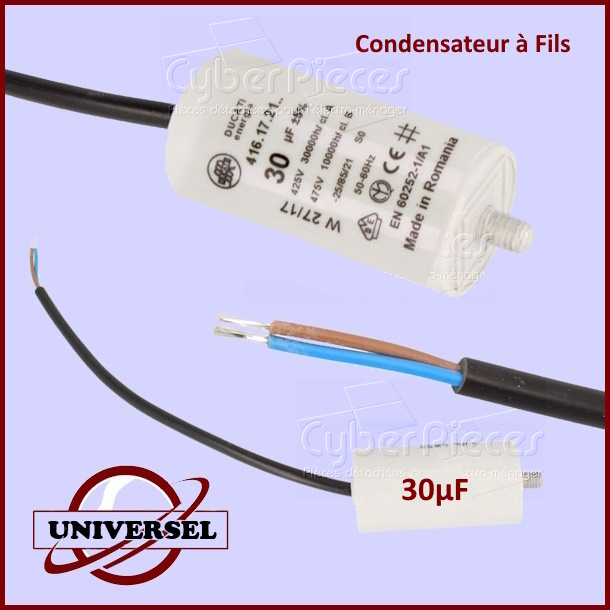Condensateur 30µF 450V à fils