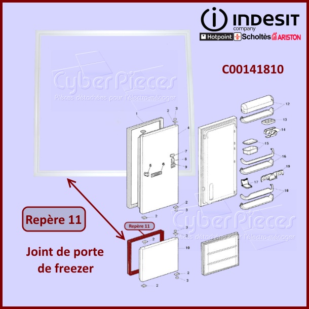 Joint de Porte freezer Indesit C00141810