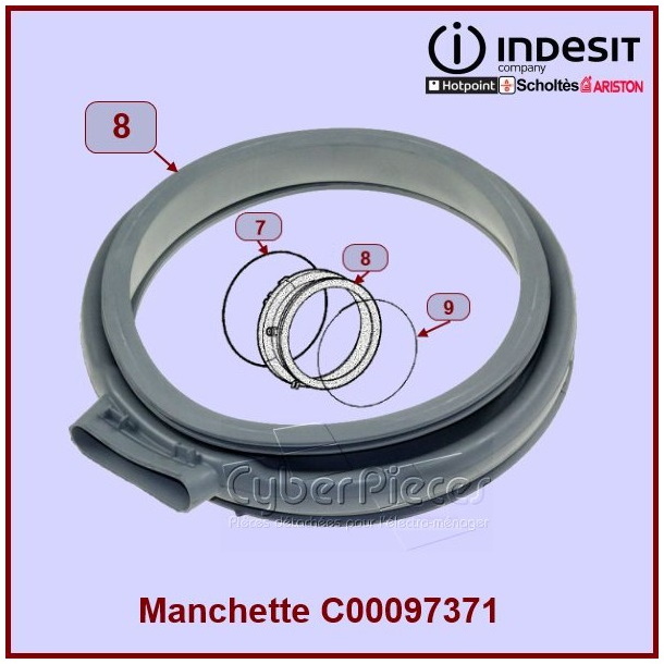 Manchette de Hublot WD Indesit C00303520 -  Pièces machine à laver
