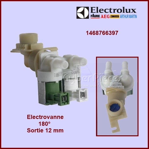 Électrovanne 2 voies 180° Ø 12 mm à connecteur 1468766389