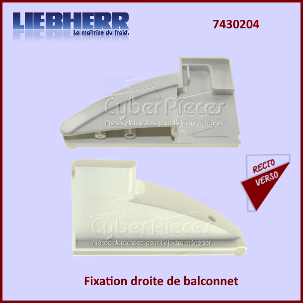 Fixation droite de balconnet Liebherr 7430204