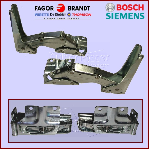 Lot de 2 Charnières - Haut et Bas Bosch 00481147