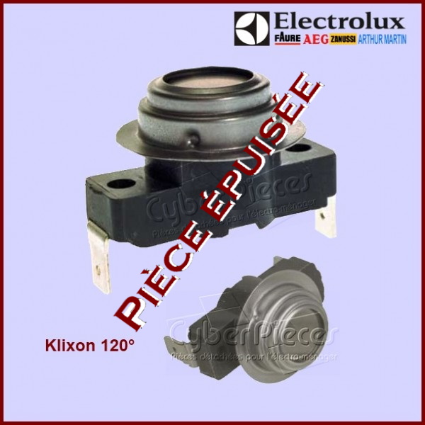 Thermostat klixon 120° NC cosses coudées 1250024104 - Pièces sèche-...