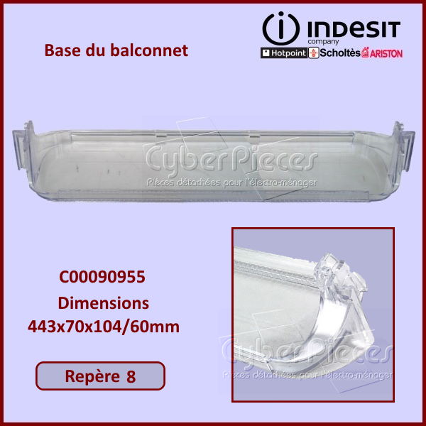 Base du balconnet Indesit C00090955
