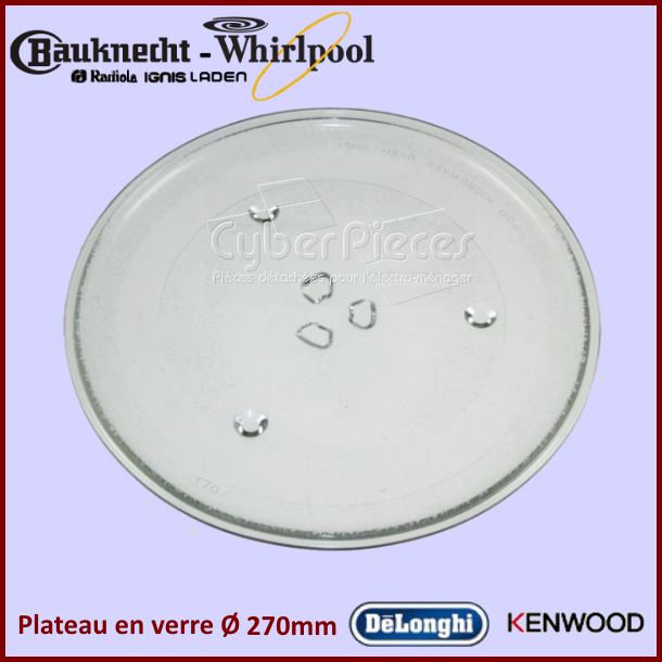 Plateau en verre 270mm Delonghi 5319108000