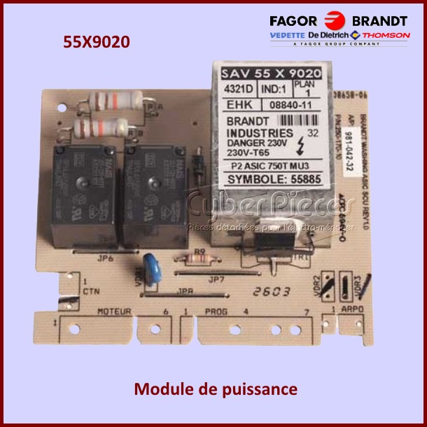 Carte de puissance Brandt  55X9020