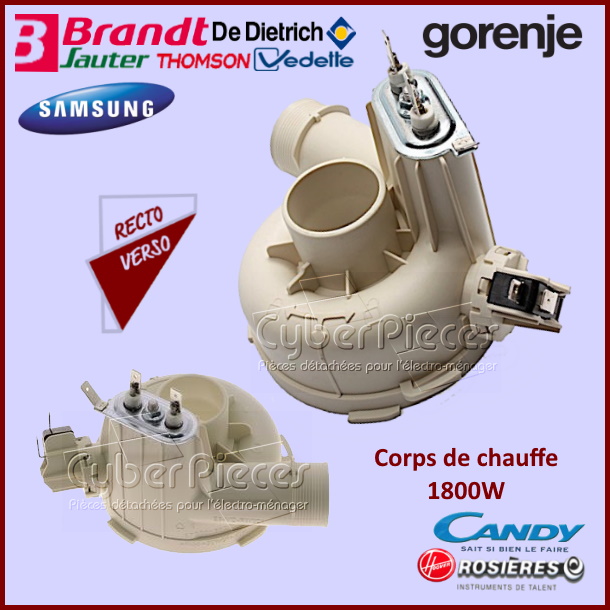 Capot avec résistance 1800W Brandt AS0042312