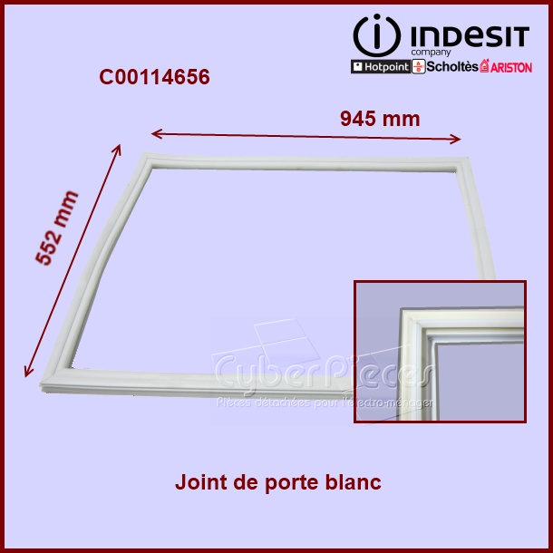 Joint blanc de porte 552 x 945 mm - C00114656