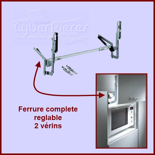 Ferrure complete réglable 2 vérins