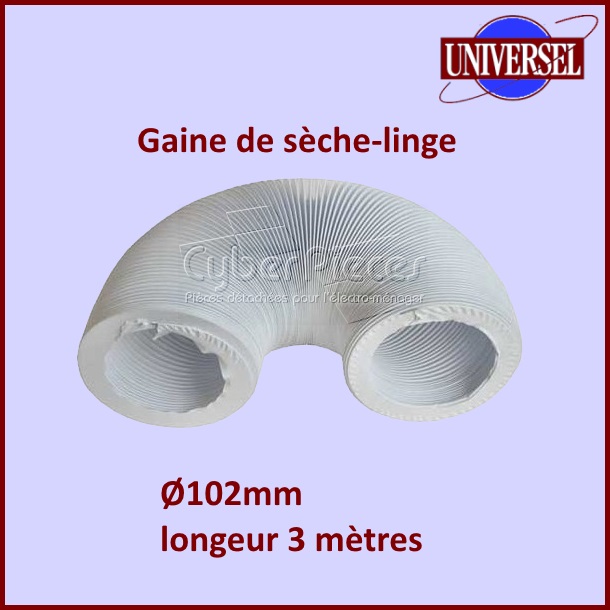 Gaine PVC de seche linge Ø 102mm - longueur 3m