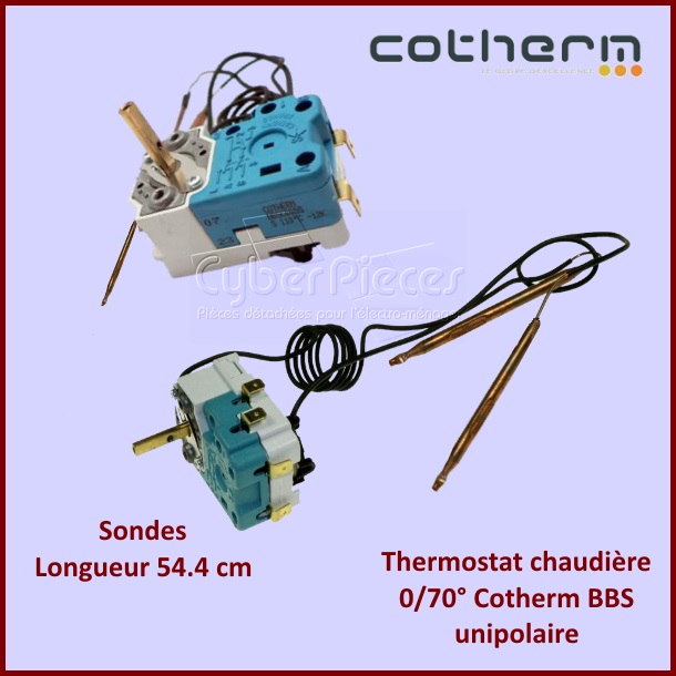 Thermostat chaudière Cotherm BBS unipolaire - Double bulbe