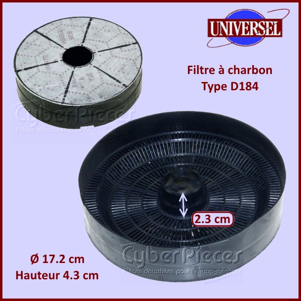 Filtre à charbon Type D184