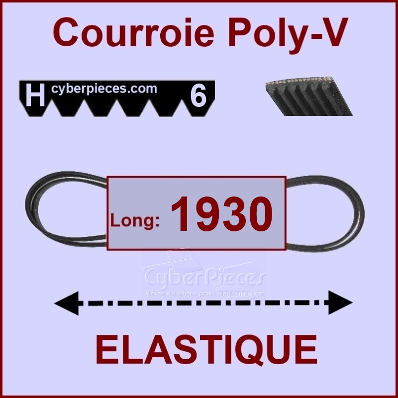 Courroie 1930H6 - EL-  élastique