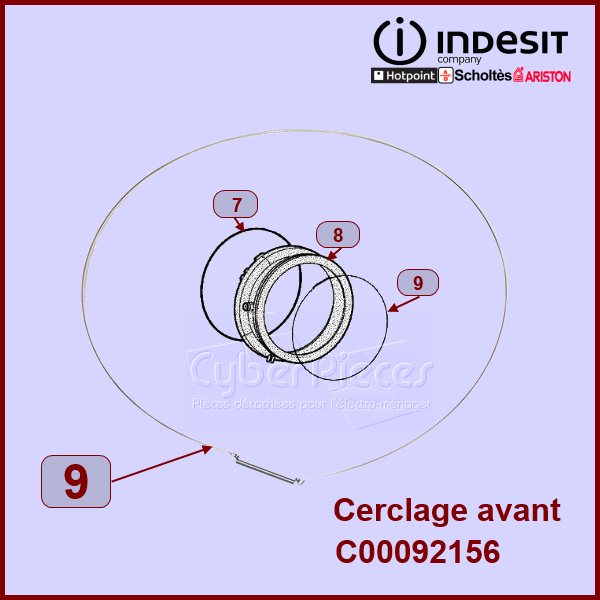 Cerclage Avant De Manchette Indesit C00092156