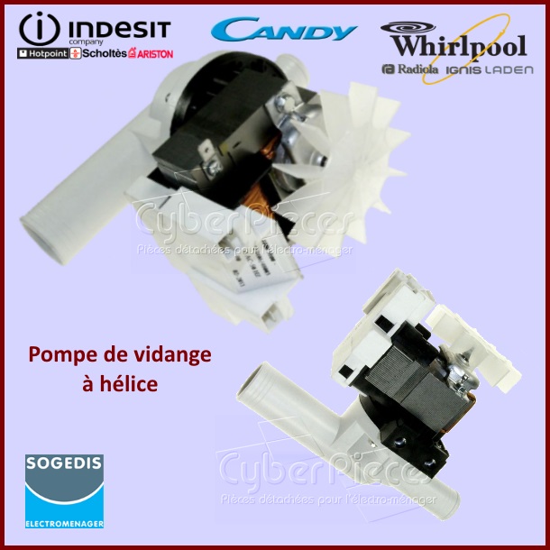 Pompe de vidange avec hélice Indesit C00029803