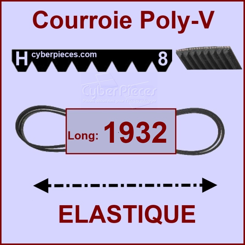 Courroie 1930/1932H7 / H8 - EL-  élastique