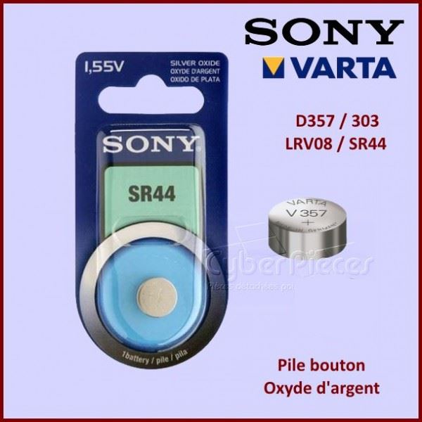 Pile bouton 1,5V OXYDE D'ARGENT 357 - SR44NB1A